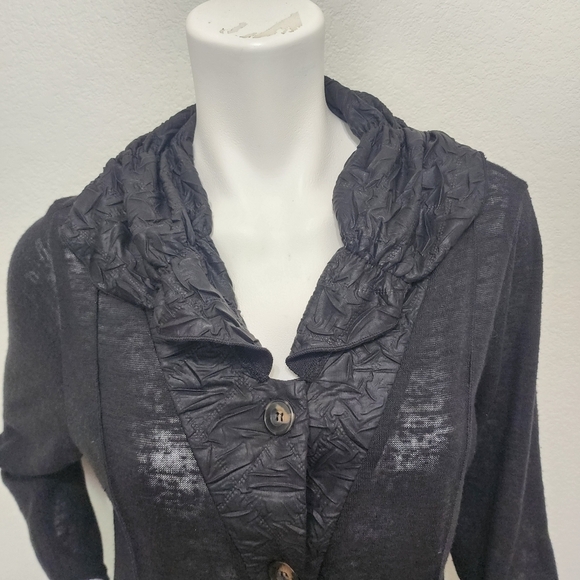 Y&S by Moonlight Black Long Cardigan Size M - Picture 12 of 14